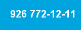 926 772-12-11 926 772-12-11